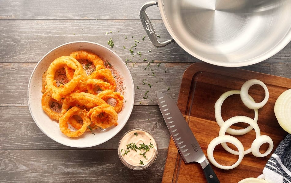 Rondelles d'oignon Panées à la Bière et au Kimchi