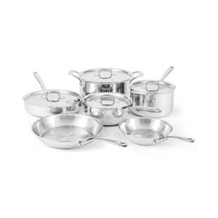 G5 graphite core stainless steel 5-ply bonded, pots and pans cookware set, 10 piece