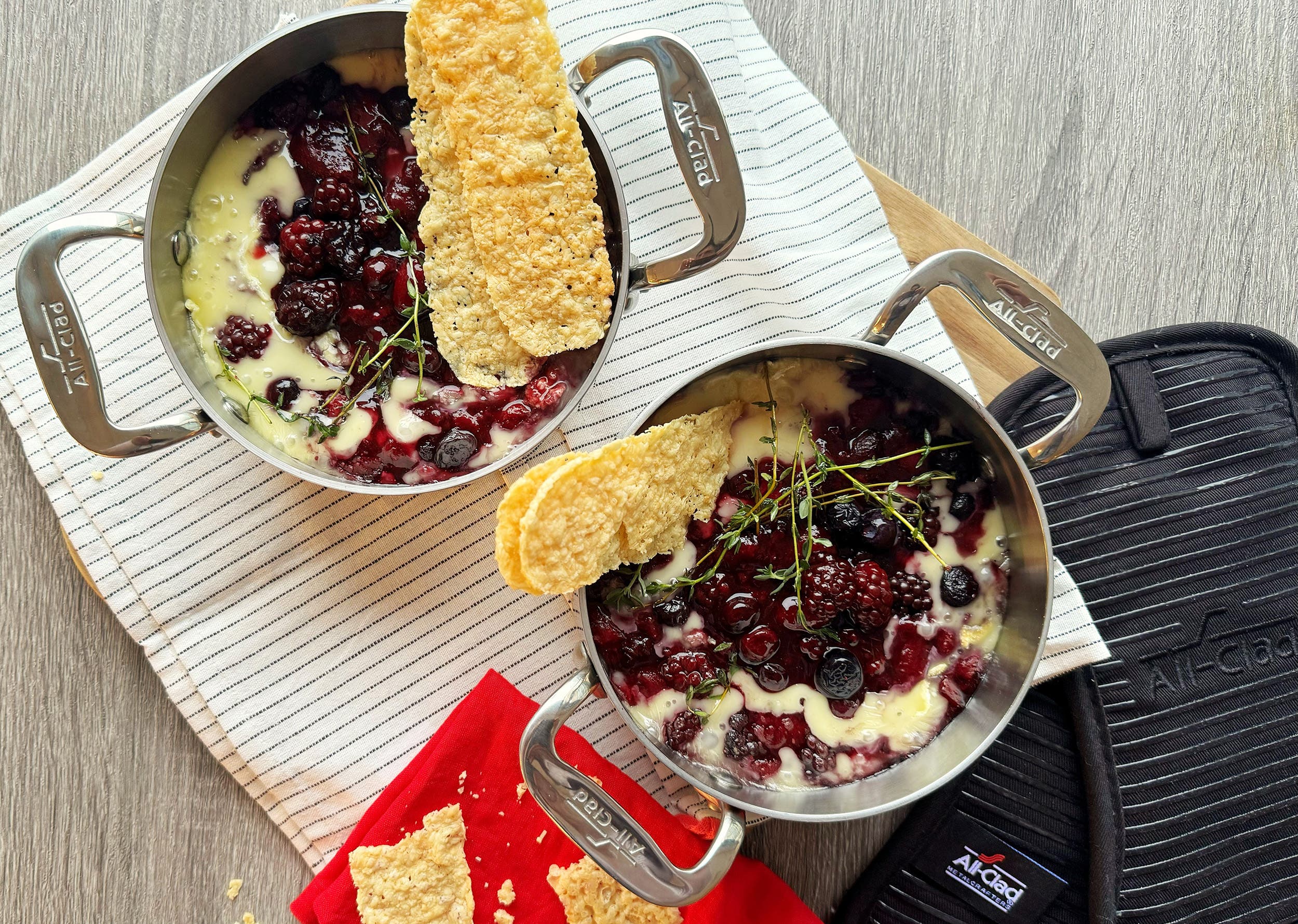 Baked Brie with Berry Medley Compote