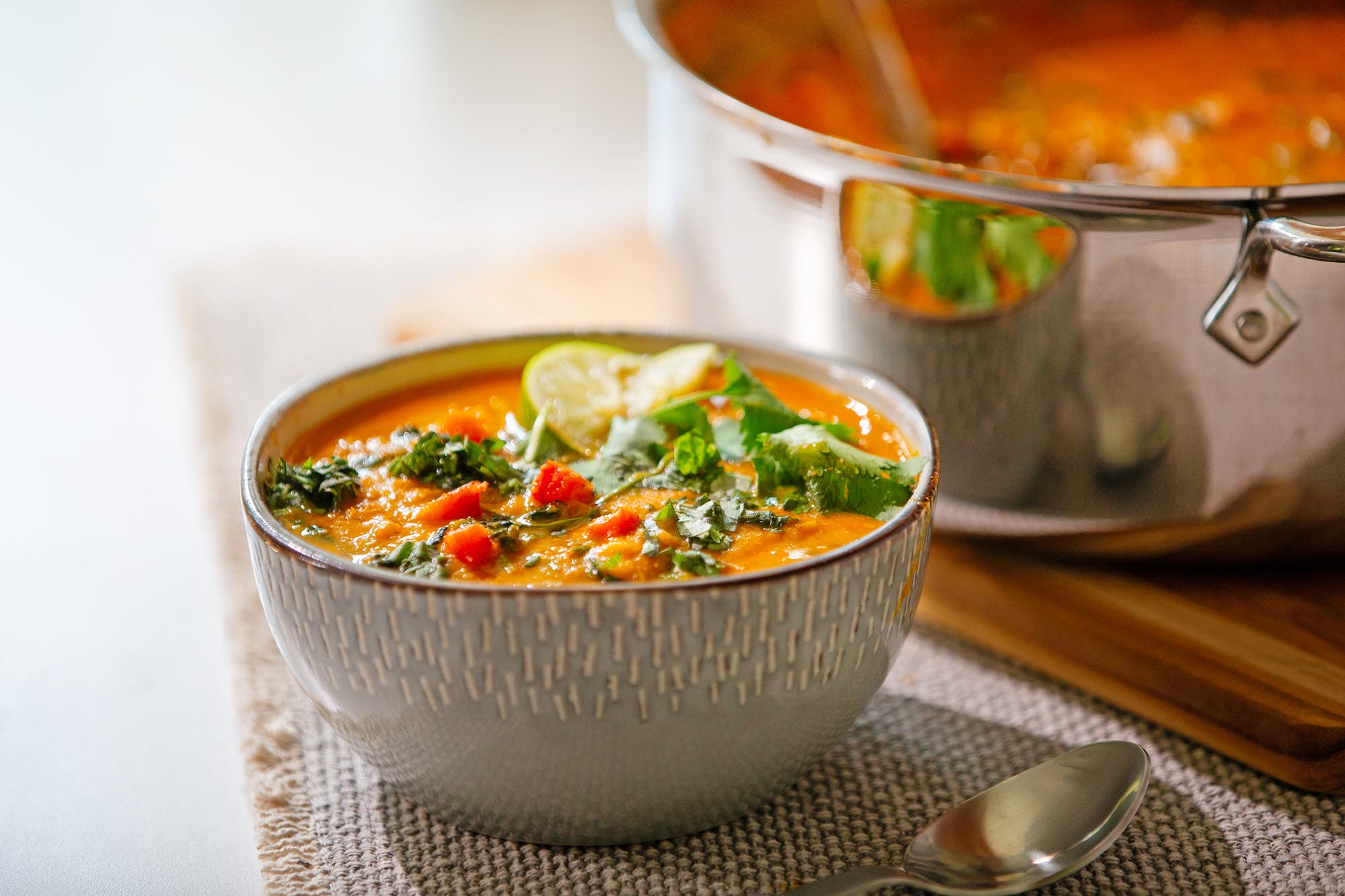 Red Curry Vegetable and Lentil Soup