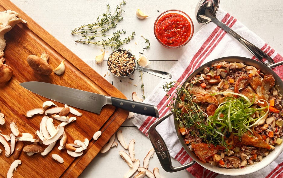 Spicy Miso Wild Mushroom and Rice Soup