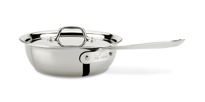 Silver All-Clad 440465 D3 Stainless Steel All-in-One Pan Cookware 4-Quart
